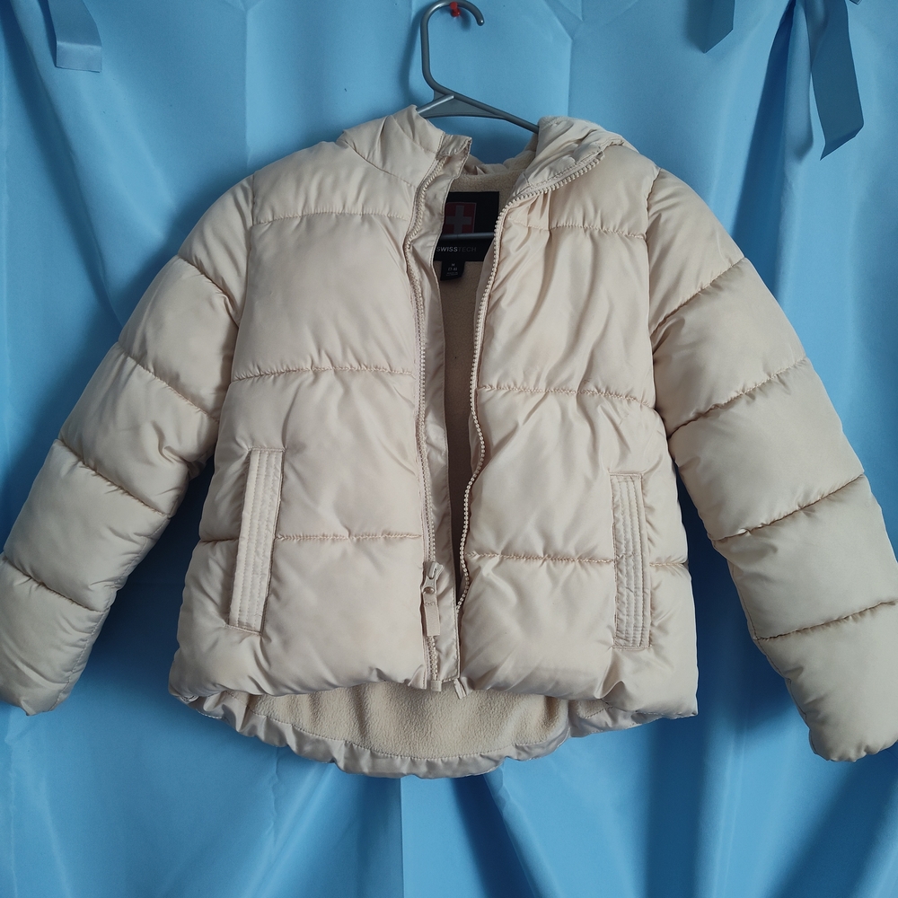 Swiss Tech Kids Beige Puffer Jacket